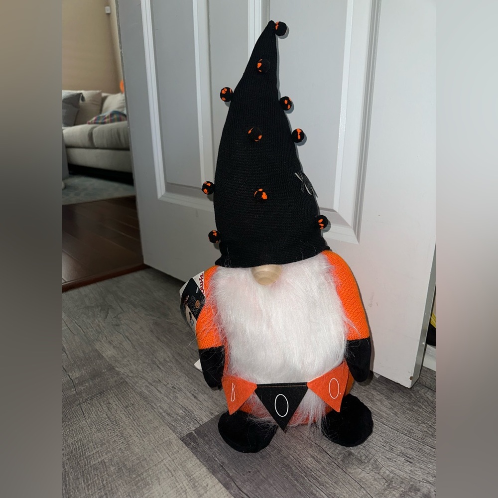 Rae Dunn Halloween  BOO plush gnome